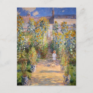 De tuin van de kunstenaar door Claude Monet Briefkaart