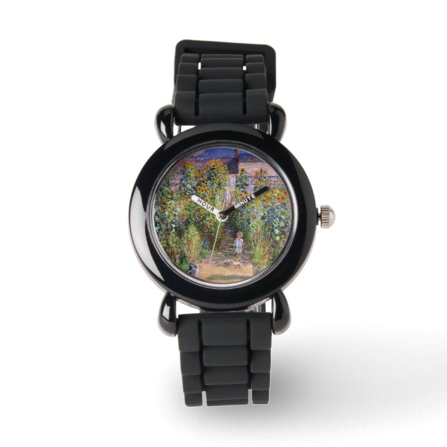 De tuin van de kunstenaar door Claude Monet Horloge (Voorkant)