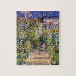 De tuin van de kunstenaar door Claude Monet Legpuzzel