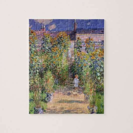De tuin van de kunstenaar door Claude Monet Legpuzzel (Verticaal)