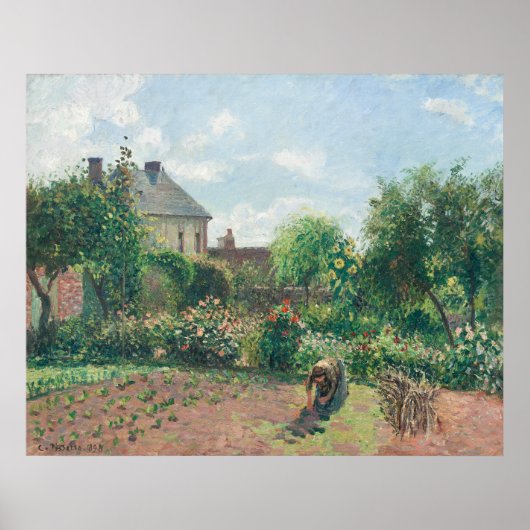 De tuin van de kunstenaar in Eragny (1898) Poster (Voorkant)