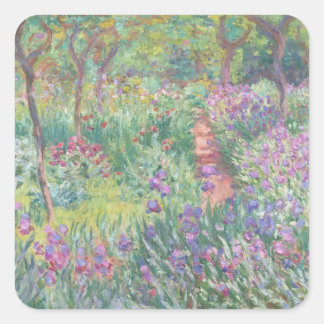 De tuin van de kunstenaar in Giverny (1900) Claude Vierkante Sticker