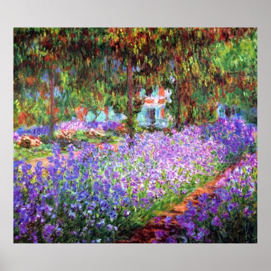 De tuin van de kunstenaar in Giverny, Claude Monet Poster (Voorkant)