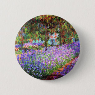 De tuin van de kunstenaar in Giverny, Claude Monet Ronde Button 5,7 Cm