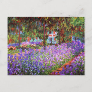 De tuin van de kunstenaar in Giverny door Monet Briefkaart