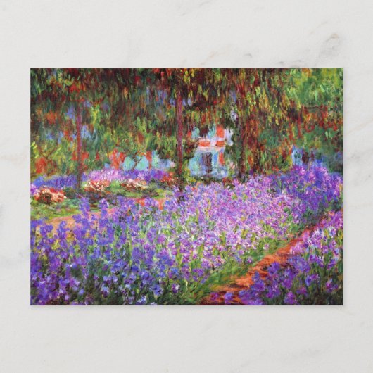 De tuin van de kunstenaar in Giverny door Monet Briefkaart (Voorkant)