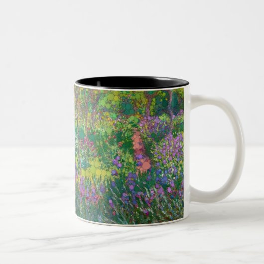 De tuin van de kunstenaar in Giverny, naar Claude  Tweekleurige Koffiemok (Rechts)