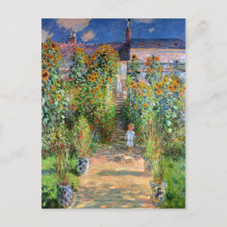 De tuin van de kunstenaar in Vetheuil, Claude Mone Briefkaart
