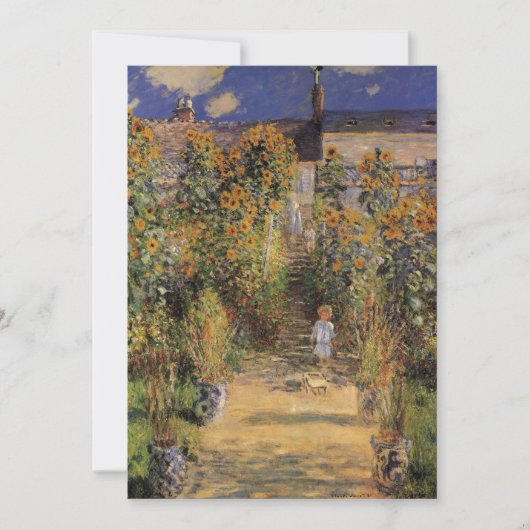 De tuin van de kunstenaar in Vetheuil door Claude  (Voorkant)