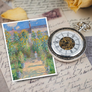 De tuin van de kunstenaar in Vétheuil door Claude  Briefkaart