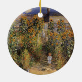 De tuin van de kunstenaar in Vetheuil door Claude  Keramisch Ornament (Achterkant)
