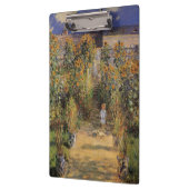 De tuin van de kunstenaar in Vetheuil door Claude  Klembord (Links)