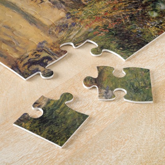 De tuin van de kunstenaar in Vetheuil door Claude  Legpuzzel (Zijkant)