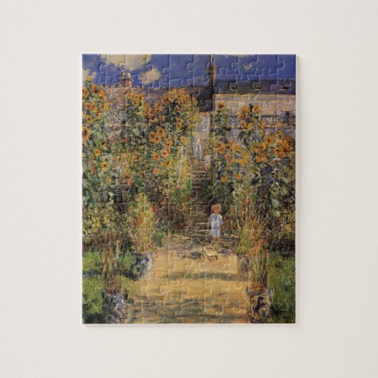 De tuin van de kunstenaar in Vetheuil door Claude Legpuzzel (Verticaal)