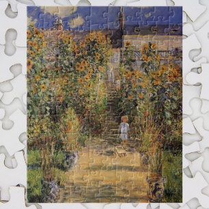 De tuin van de kunstenaar in Vetheuil door Claude  Legpuzzel