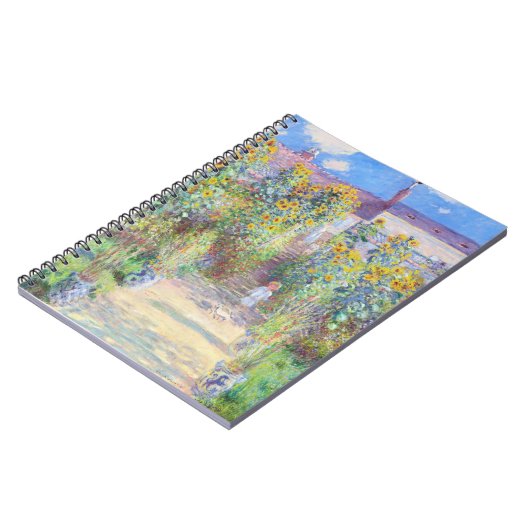 De tuin van de kunstenaar in Vétheuil door Claude Notitieboek (Linkerzijde)