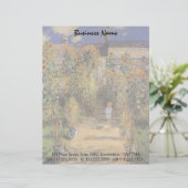 De tuin van de kunstenaar in Vetheuil door Claude  Persoonlijk Briefhoofd (Staand voorkant)