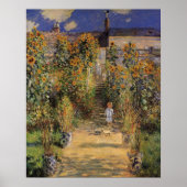 De tuin van de kunstenaar in Vetheuil door Claude  Poster (Voorkant)