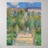 De tuin van de kunstenaar in Vétheuil door Claude  Poster (Voorkant)