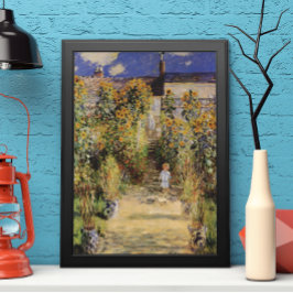 De tuin van de kunstenaar in Vetheuil door Claude  Poster