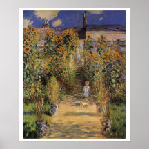 De tuin van de kunstenaar in Vetheuil door Claude 