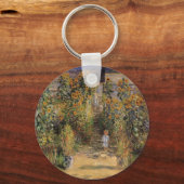 De tuin van de kunstenaar in Vetheuil door Claude  Sleutelhanger (Voorkant)