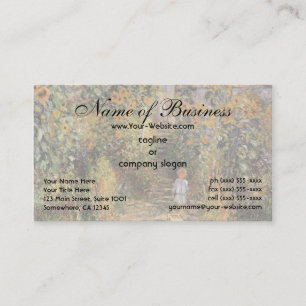 De tuin van de kunstenaar in Vetheuil door Claude  Visitekaartje