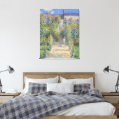 De tuin van de kunstenaar in Vétheuil, Monet Canvas Afdruk (Insitu (Slaapkamer))