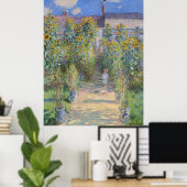 De tuin van de kunstenaar in Vétheuil, Monet Poster (Thuiskantoor)