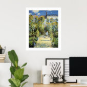 De tuin van de kunstenaar in Vetheuil Poster (Thuiskantoor)