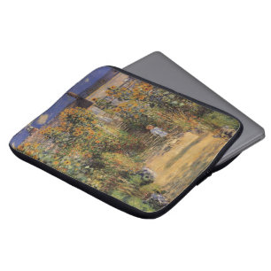 De tuin van de kunstenaar in Vetheuil van Claude M Laptop Sleeve