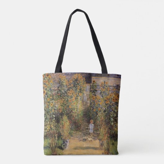 De tuin van de kunstenaar in Vetheuil van Claude M Tote Bag (Achterkant)