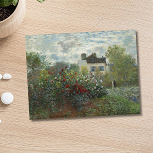 De tuin van de kunstenaar met Dahlias Briefkaart