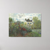 De tuin van de kunstenaar met Dahlias Canvas Afdruk (Voorkant)