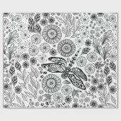 De tuin van de libel cadeaupapier (Vlak)