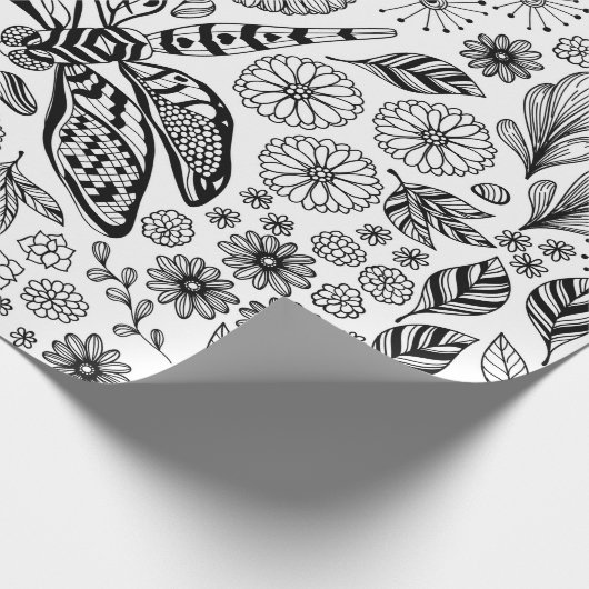 De tuin van de libel cadeaupapier (Hoek)