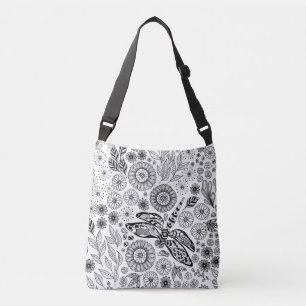 De tuin van de libel crossbody tas