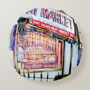 De tuin van de wijsheid van de East Village Rond Kussen