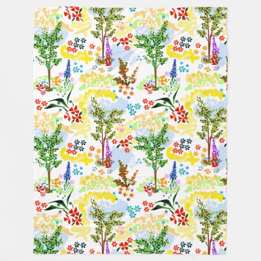 De tuin van de zomer fleece deken (Voorkant)