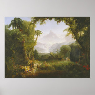 De tuin van Eden (1828) - Thomas Cole Poster