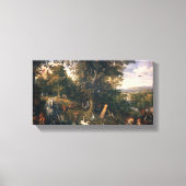 De tuin van Eden met Herfst van Man Canvas Afdruk (Voorkant)