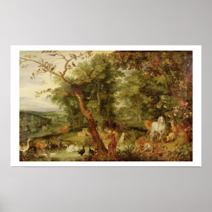 de tuin van Eden; op de achtergrond De Temptati Poster