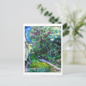 De tuin van het Asiel op Saint-Rémy, Van Gogh Briefkaart (Staand voorkant)