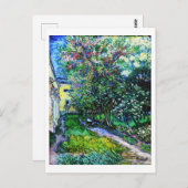 De tuin van het Asiel op Saint-Rémy, Van Gogh Briefkaart (Voorkant / Achterkant)