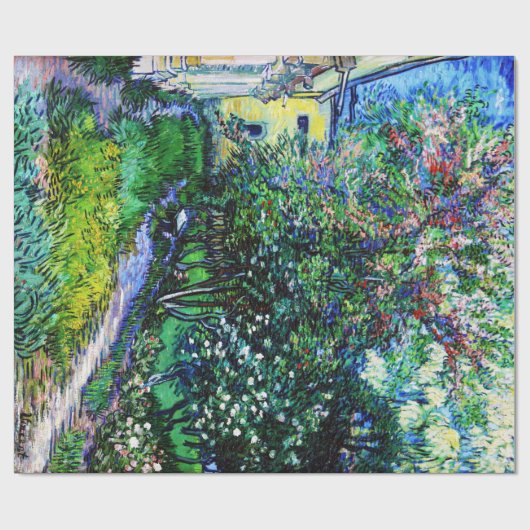 De tuin van het Asiel op Saint-Rémy, Van Gogh Cadeaupapier (Vlak)
