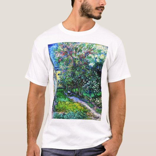 De tuin van het Asiel op Saint-Rémy, Van Gogh T-shirt (Voorkant)
