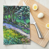 De tuin van het Asiel op Saint-Rémy, Van Gogh Theedoek (Quarter Fold)