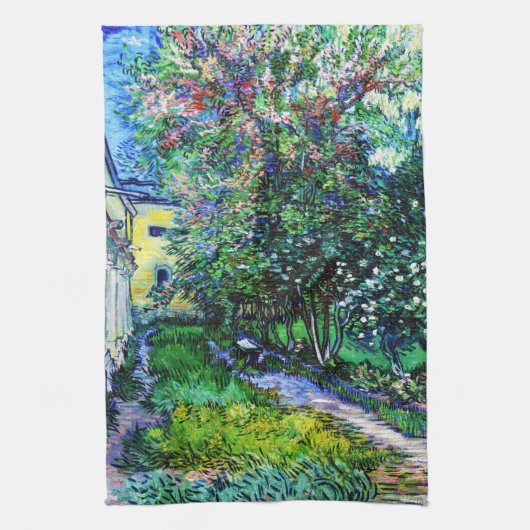 De tuin van het Asiel op Saint-Rémy, Van Gogh Theedoek (Verticaal)