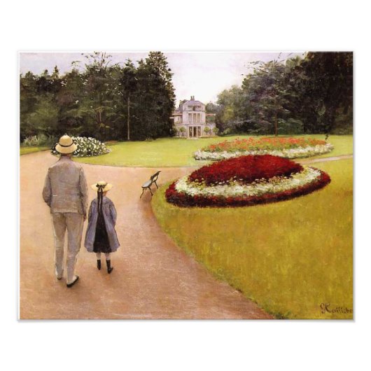 De tuin van het landgoed Caillebotte, Foto Afdruk (Voorkant)