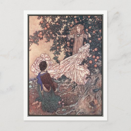 De tuin van het Paradijs van Edmund Dulac Briefkaart (Voorkant)